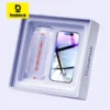 Baseus 0.4mm Corning Tempered Glass for iPhone 15 14 13 12 Pro Max Screen Protector for iPhone XR X XS Max Easiest Installation 1