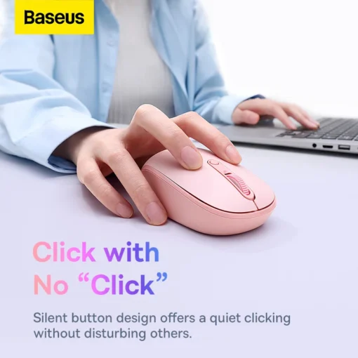 Baseus F01 Wireless Mouse Bluetooth 5.0 2.4G Ergonomic Mice for PC MacBook Tablet Laptop Computer Portable Office Gaming Mouse 5