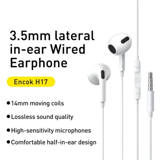 Baseus Earphones 3.5mm In-Ear 1.1m Wired Headphones Wired Control Sport Headset for Xiaomi Samsung Smartphone With Microphone 6