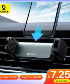 Baseus Car Phone Holder For Universal Mobile Phone Holder Stand Car Phone Stand For Car Air Outlet Mount Car Cell Phone Support 1