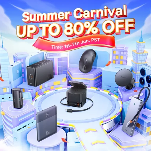 Baseus 2024 Summer Carnival On 1st-7th Jun, Get Big Coupons, UP TO 80% OFF 1