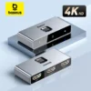 Baseus HDMI-compatible Switcher 4K 60Hz Bi-Direction 1x2/2x1 HDR Audio Adapter for PS4 TV Box 4K HD HDMI-compatible Switcher 1