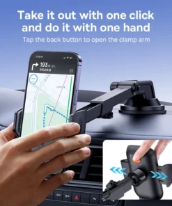 Baseus Dashboard Car Phone Holder Sucker for Windshield Vent Mobile Car Holder Clamp For iPhone Pro Max X Xiaomi Huawei Samsung 2