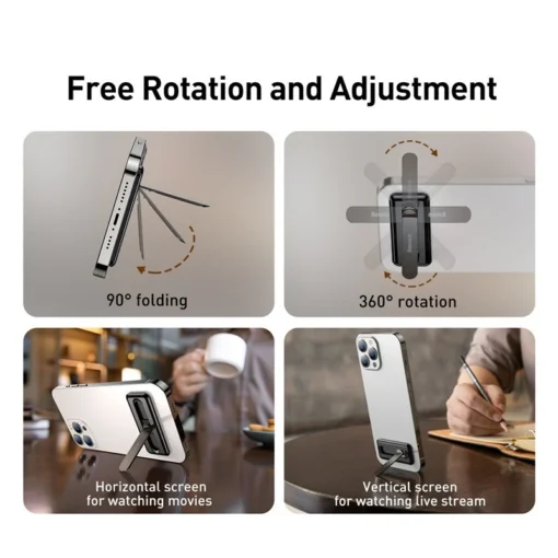 Baseus Foldable Mobile Phone Holder Stand For iPhone 14 13 12 Desktop Tablet Holder for Xiaomi Samsung Huawei Desktop Stand 3