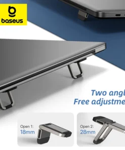 Baseus Laptop Stand for Desk Computer 2PCS Portable Aluminum Notebook Holder Laptop Stands for Macbook Pro iPad 10-18 Inch Stand 1