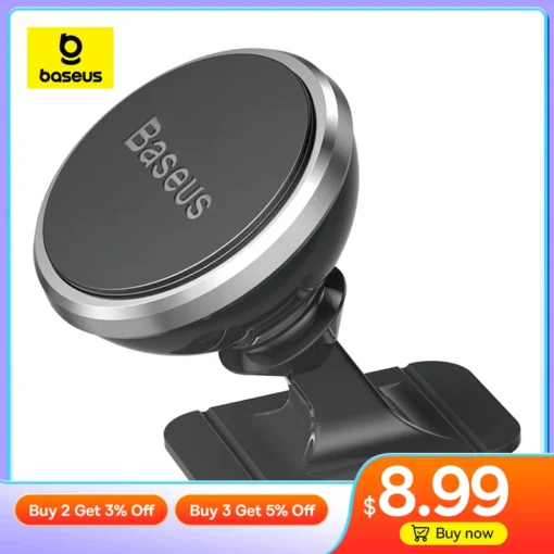 Baseus Magnetic Car Phone Holder Mount Magnet Smartphone Mobile Stand Cell Holder In Car Air Vent For iPhone 15 Xiaomi Samsung 3