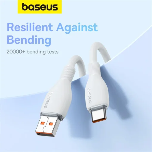 Baseus USB Type C Cable For Realme Huawei Pro Fast Charging Wire USB-C Charger Data Cord For Samsung Oneplus Poco F3 Soft TPE 4