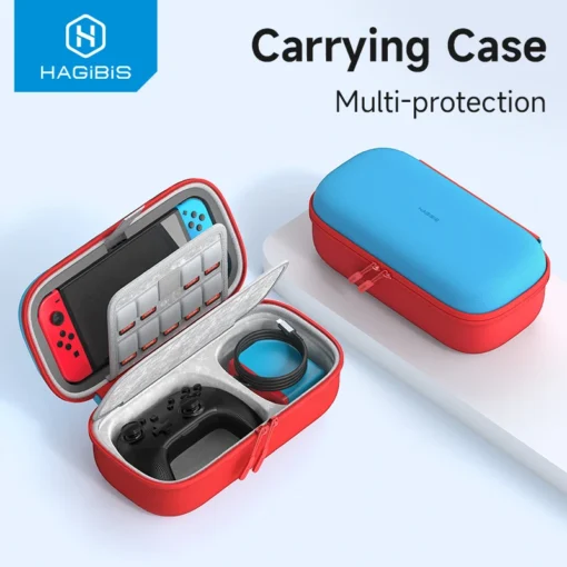 Hagibis Switch Carrying Case for Nintendo Switch /OLED with Game Cartridges Portable Carrying Travel Bag for Swtich Accessories 1