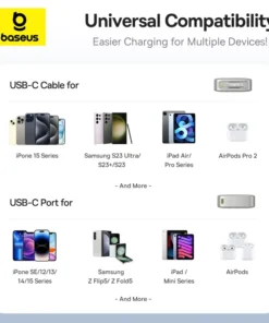 Baseus 30W Power Bank 10000mah with Built-in Retractable Type-C Cable Fast Charging for iPhone 15 Pro Max Xiaomi Samsung 6