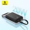 Baseus Magnetic Power Bank 10000mah Magnetic Wireless Charging PD 20W Fast Charging with Cable for iPhone 14 13 12 Pro Max 1