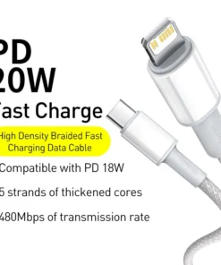 Baseus 20W USB C Cable for iPhone 14 13 12 11 Pro Max XR PD Fast Charging for iPhone Charger Cable for MacBook iPad Type C Cable 2