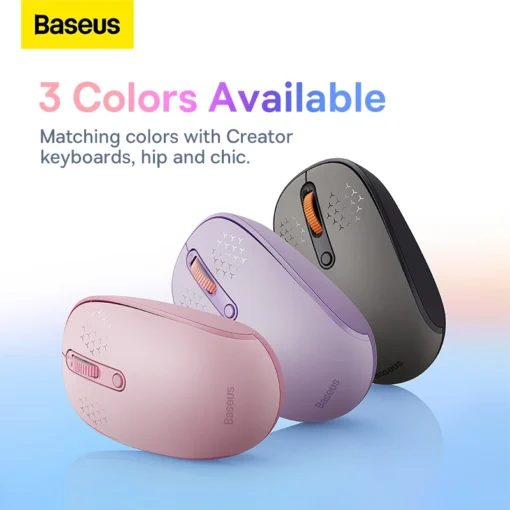 Baseus F01 Wireless Mouse Bluetooth 5.0 2.4G Ergonomic Mice for PC MacBook Tablet Laptop Computer Portable Office Gaming Mouse 6