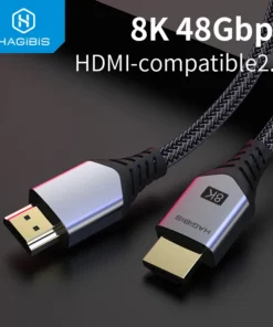 Hagibis HDMI-compatible 2.1 Cable 8K/60Hz 4K/120Hz 48Gbps High Speed Digital Cables 144Hz for HDTVs PS4 Switch XBox Projectors 1