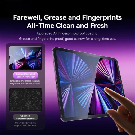 Baseus 2Pcs 0.3mm HD Tempered Glass Film For iPad mini 6 Full Cover Screen Protector For iPad Pro Air 4 5 Glass For iPad 8 9 Pad 5