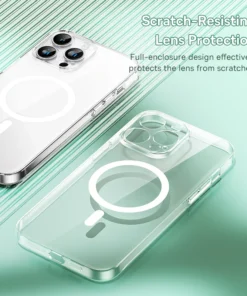 Baseus Magnetic Case for iPhone 15 Pro Hard PC Clear Case for iPhone 15 Pro Max 15 Plus Wireless Charging Magnet Protective Case 5