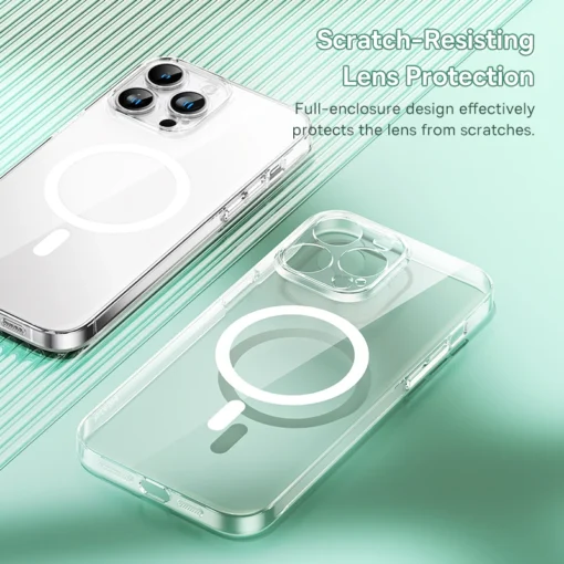 Baseus Magnetic Case for iPhone 15 Pro Hard PC Clear Case for iPhone 15 Pro Max 15 Plus Wireless Charging Magnet Protective Case 5