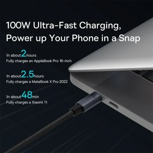 Baseus 2/5PCS 100W USB C To USB C Cable For iPhone 15 PD Fast Charging Charger Wire Cord For Macbook iPad Samsung Huawei Xiaomi 6