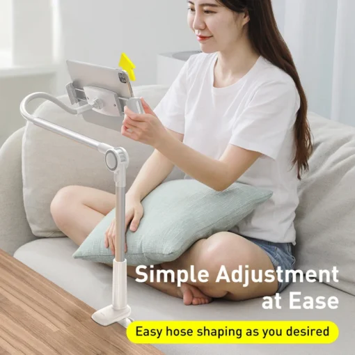 Baseus Flexible Mobile Phone Stand Lazy Phone Holder for Bed Desktop Clip Holder Long Arm  Holder Table Clamp Bracket for Phone 6