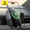 Baseus Car Wireless Charger Phone Holder 15W Intelligent Infrared Phone Holder Stand for Samsung Huawei for iPhone Car Mount 1