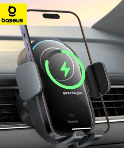 Baseus Car Wireless Charger Phone Holder 15W Intelligent Infrared Phone Holder Stand for Samsung Huawei for iPhone Car Mount 1