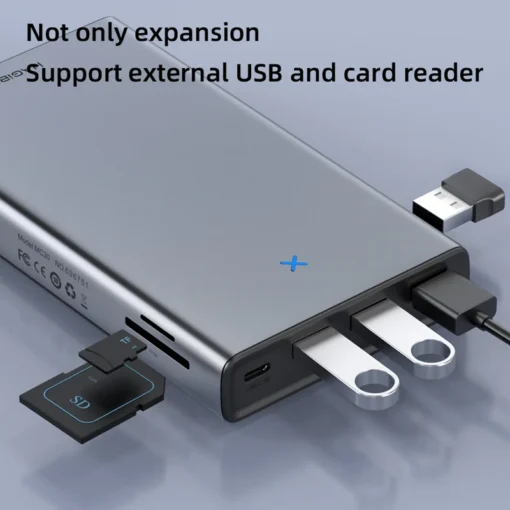 Hagibis USB C HUB with Hard Drive Enclosure 2.5 SATA to USB 3.0 Type C Adapter for External SSD Disk HDD case 3