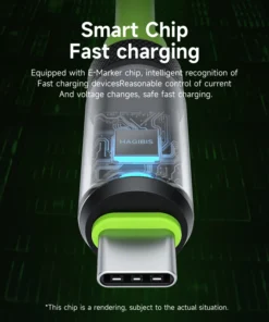 Hagibis USB C Fast Charger Cable With LED Display PD 240W 40Gbps Video Cord Compatible with Thunderbolt 4/3 For iPhone 15 Laptop 6