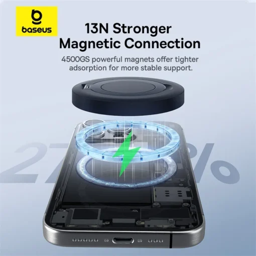 Baseus 15W Magnetic Wireless Charging  Qi2 Certified Built-in Stand Fast Charging For iPhone 15 14 13 Pro Max 5