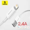Baseus USB Cable For iPhone Cable 11 12 Pro Max Xs Xr X SE 8 7 6 Plus 6s Data Wire Cord Fast Charger Cable For iPad Air mini 4 1