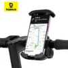 Baseus Universal Motorcycle Bike Phone Holder Handlebar Stand Bicycle Phone Mount Bracket For Xiaomi Huawei iphone 15 14 pro max 1