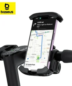 Baseus Universal Motorcycle Bike Phone Holder Handlebar Stand Bicycle Phone Mount Bracket For Xiaomi Huawei iphone 15 14 pro max 1