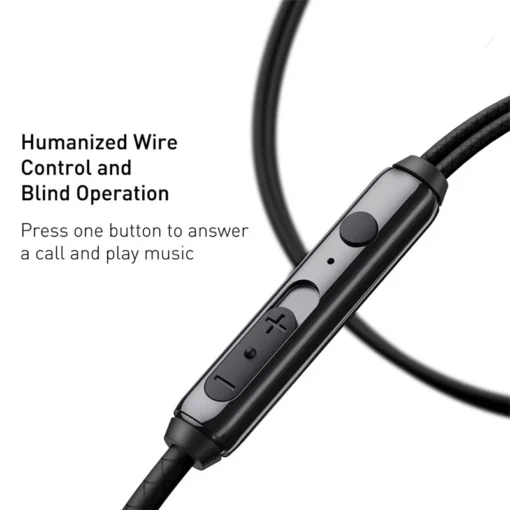 Baseus H19 Wired Earphones 6D Stereo Bass Headphone In-Ear 3.5mm Headset with MIC for Xiaomi Samsung Phones 3