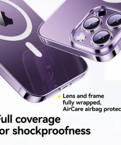 Baseus for iPhone 15 Pro Max Lucent Magnetic Case Hard PC Clear Case for iPhone 15 14 13 Pro Plus Magnet Protective Phone Case 6