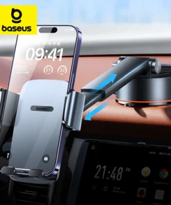 Baseus Car Phone Holder Stand Gravity Dashboard ​900° Adjustable Support iPhone 15 Pro Xiaomi Samsung Huawei Mobile Phone Holder 1