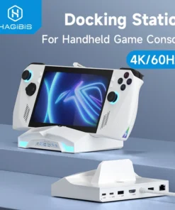 Hagibis ROG Ally/Steam Deck/Switch/OLED Dock 6 in 1 Universal Docking Station With 4K HDMI 2.5G RJ45 100W PD RGB Light USB C Hub 1