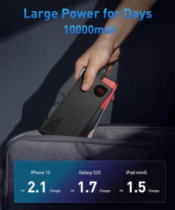 Baseus Power Bank 10000mAh with 22.5W PD Fast Charging Powerbank Portable Battery Charger For iPhone 15 14 13 12 Pro Max Xiaomi 3