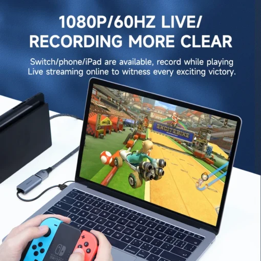 Hagibis USB 3.0 Video Capture Card HDMI-compatible to USB/Type-c Game Grabber Record ms2130 for Switch Xbox PS4/5 Live Broadcast 2