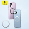 Baseus Magnetic Ring for iPhone 15 14 13 Pro Max Metal Plate Rings Sticker for Wireless Car Charger Phone Holder Charging Ring 1
