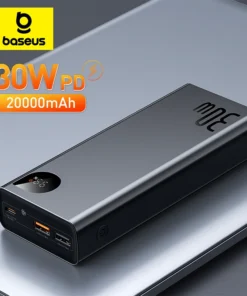 Baseus 30W Metal Power Bank 20000mAh Portable Charger PD Fast Charging Powerbank External Battery Charger For iPhone 15 pro max 1