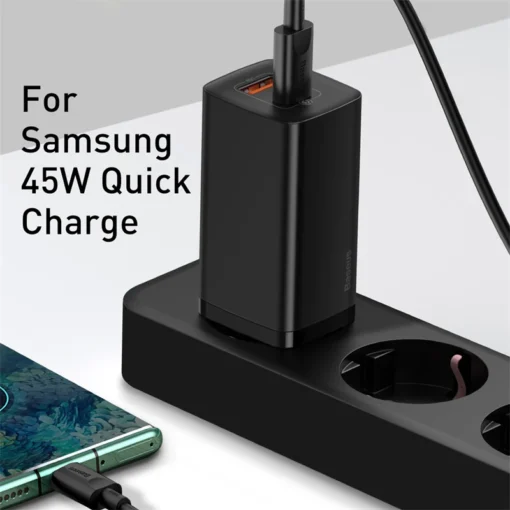 Baseus 65W GaN Charger Quick Charge 4.0 3.0 Type C PD Charger USB Charger for iPhone 15 14 13 12 Pro Max Fast Charger For Laptop 4