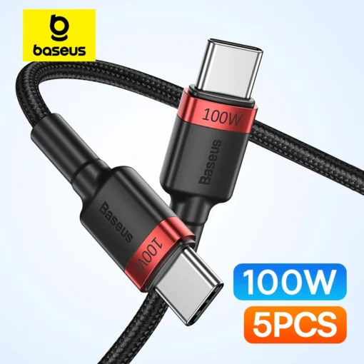 Baseus USB C to USB Type C Cable For iPhone 15 Pro Max MacBook Pro 100W Quick Charge 4.0 Fast Charging for Samsung Xiaomi mi 10 1