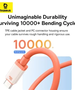 Baseus Anti-freezing 100W Type C Cable For iPhone 15 USB C PD Fast Charging Charger Wire Cord For Macbook Samsung Xiaomi Type C 5