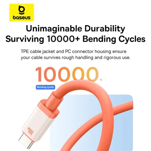 Baseus Anti-freezing 100W Type C Cable For iPhone 15 USB C PD Fast Charging Charger Wire Cord For Macbook Samsung Xiaomi Type C 5