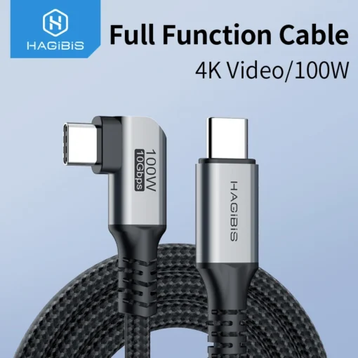 Hagibis USB C to USB C Cable USB 3.2 Gen 2 Type C Cable 10Gbps 4K 60Hz Video 100W Fast Charging for iPhone 15 Macbook Pro iPad 1