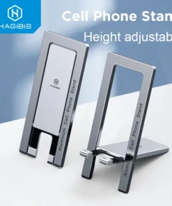 Hagibis Foldable Cell Phone Stand Metal Desktop Holder Adjustable Portable Phone Cradle Dock for iPhone 13 12 Pro Max SE Xiaomi 1