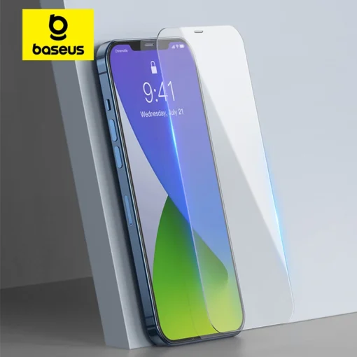 Baseus 2PCS Tempered Glass for iPhone 15 14 13 12 Pro Max Screen Protector for iPhone X XS XR Max for iPhone 11 13 Pro Max Plus 1