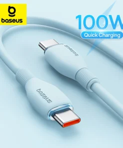 Baseus PD 100W USB C Cable For iPhone 15 Fast Charging Cable For Samsung Xiaomi Huawei Macbook Data Wire Charging Cable Soft TPE 1