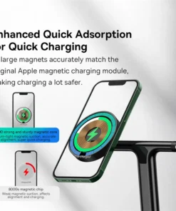 Baseus  3 in 1 20W Magnetic Wireless Charger Stand For iPhone 15 14 Pro Airpods Apple Watch Phone Fast Charging Station Holder 3