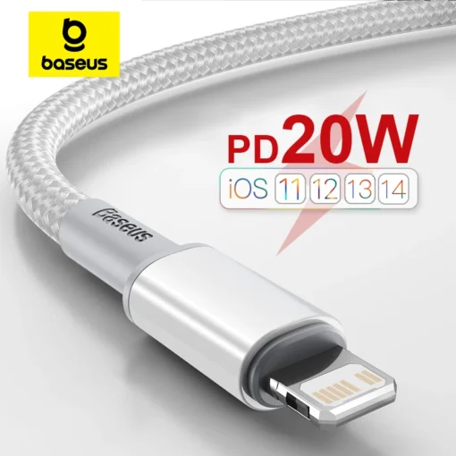 Baseus 20W USB C Cable for iPhone 14 13 12 11 Pro Max XR PD Fast Charging for iPhone Charger Cable for MacBook iPad Type C Cable 1