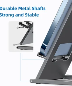 Baseus Foldable Metal Desktop Holder for iPhone 15 14 13 Pro Max iPad Pro 12.9 11 Samsung Tablet Desktop Stand Laptop Support 5