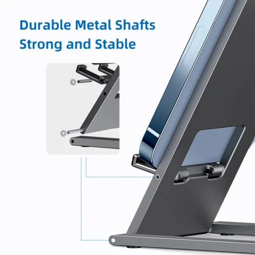 Baseus Foldable Metal Desktop Holder for iPhone 15 14 13 Pro Max iPad Pro 12.9 11 Samsung Tablet Desktop Stand Laptop Support 5